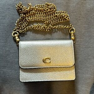Coach Metallic Crossbody Card Case
